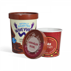 Bols à soupe et couvercles en carton personnalisés