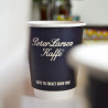 Gobelet en carton double paroi avec logo 'Peter Larsen Kaffe'